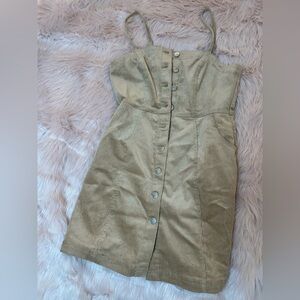 Corduroy Tan Dress with Pockets